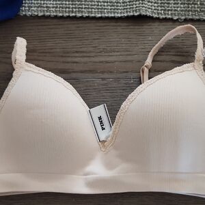 PINK Victoria's Secret NEW Women's Cream Bralette